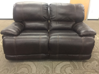 DUAL RECLINING<br>LEATHER LOVE SEAT
